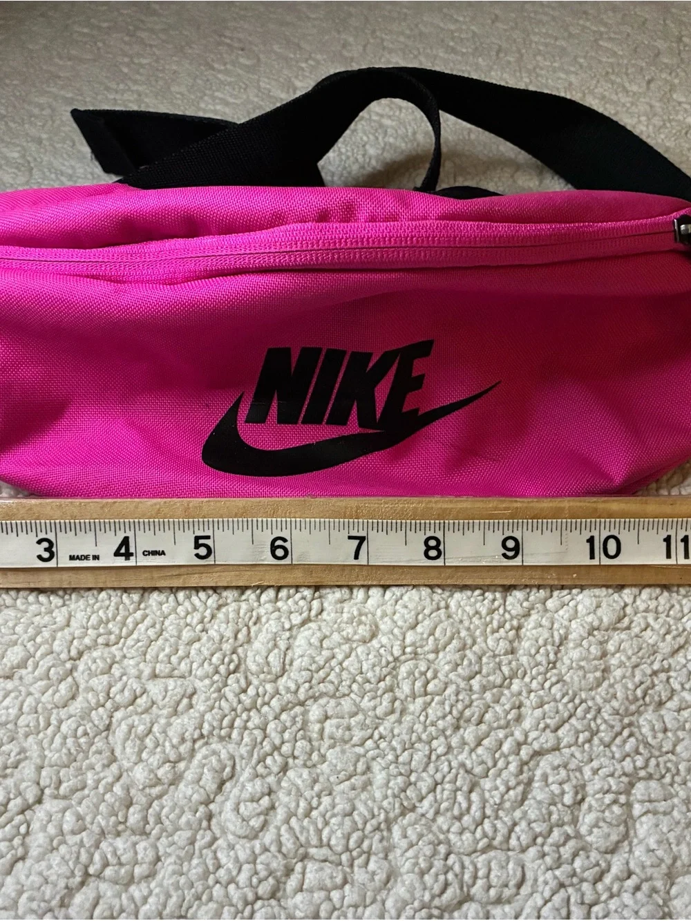 Nike Heritage Pink Fanny Pack Waist Bag Belt Bag Black Logo